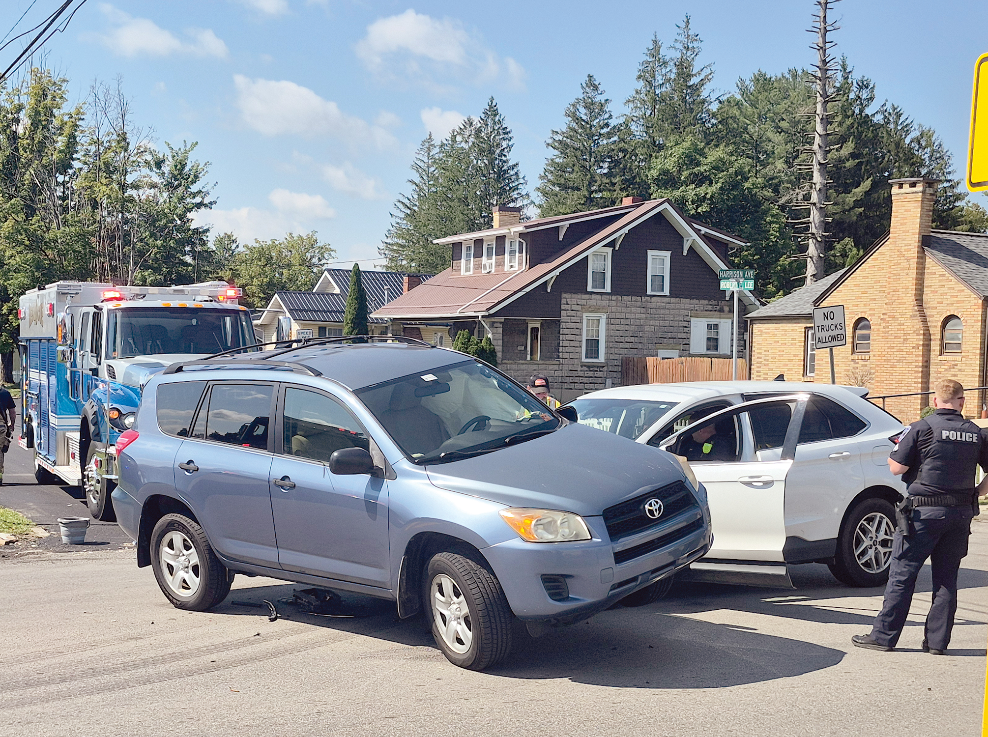 Cars Collide on Harrison Avenue